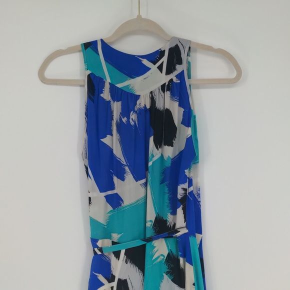 Yumi Kim Women's Silk Wrap Dress Size Extra Small Floral Blue White V Neck Lined - Picture 12 of 16